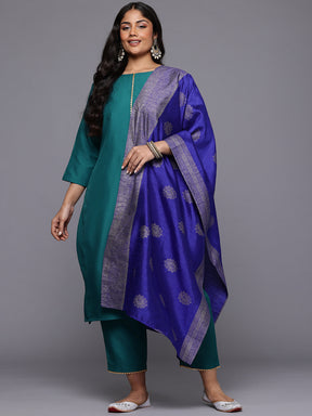 A PLUS BY AHALYAA Plus Size Gotta Patti Kurta with Trousers & With Dupatta