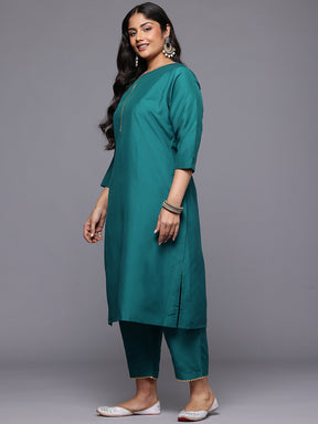 A PLUS BY AHALYAA Plus Size Gotta Patti Kurta with Trousers & With Dupatta