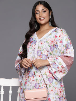 A PLUS BY AHALYAA Women Floral Printed Regular Kurta with Palazzos