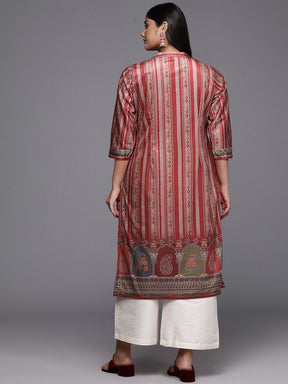 Women Printed Gotta Patti Velvet Kurta