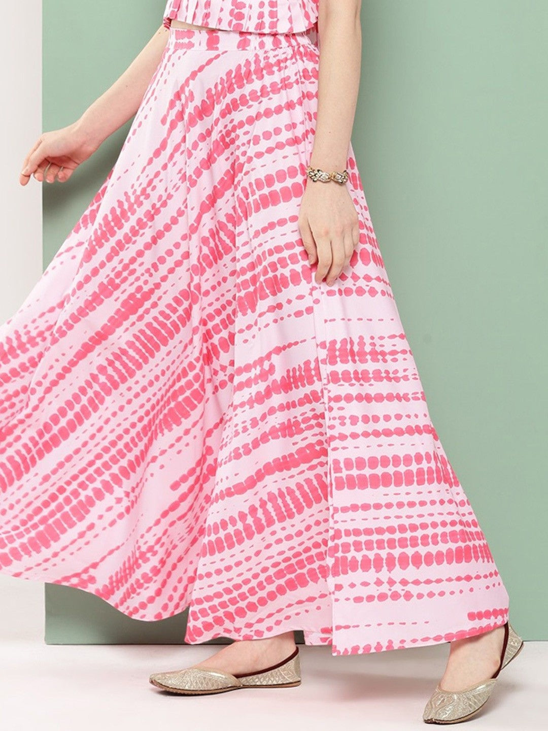 Women Flared Printed Maxi Skirt