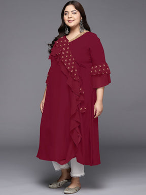 Women Printed Flared Sleeves A line Kurta