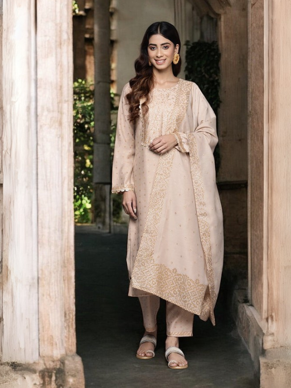 Ethnic Motifs Printed Gotta Patti Kurta with Trousers & Dupatta