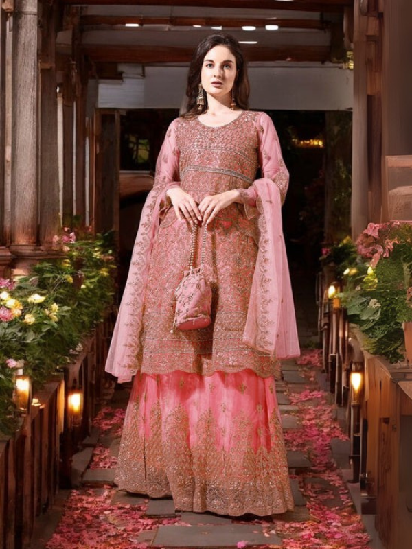 Ahalyaa Embroidered Semi-Stitched Dress Material