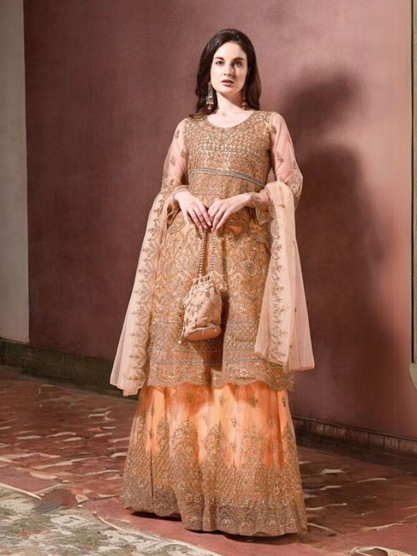 Ahalyaa Embroidered Semi-Stitched Dress Material