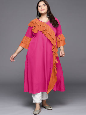 Women Printed Flared Sleeves A line Kurta