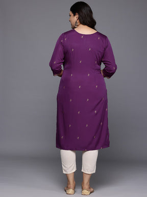 Plus Size Ethnic Motifs Printed Crepe Kurta