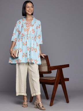 Floral Printed Square Neck Tunic