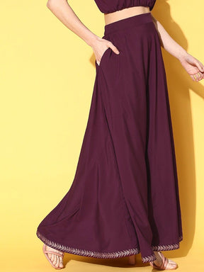 Women Flared Maxi Skirt