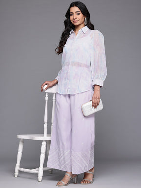 Ahalyaa Printed Shirt With Palazzos