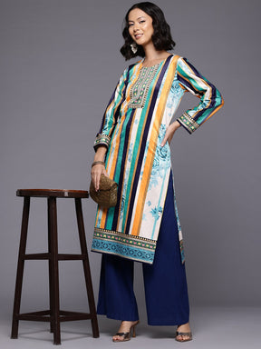 Striped Gotta Patti Velvet Kurta