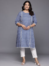 Plus Size Ethnic Motifs Printed Gotta Patti Pure Cotton Kurta